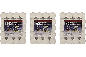Ebersbacher Kerzenfabrik GmbH 3er Pack Pyramidenteelichte 36 Stück/Packung mit Alu-Hülle, Unparfümiert (3 x 36 Stück)