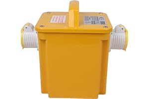 CONNEXION ELECTRICAL LTD 3.3kVA Transformer 240V to 110V Step Down with 16A & 32A IP44 Sockets, 13A UK Plug, 1650VA Continuous / 3300VA Intermittent – Reliable Heavy Duty Transformer for Construction, Industrial & Site Use