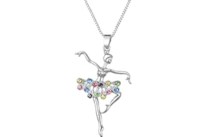 MENGCAT Danza Ballerina Ballerina Balletto Pendente Collana Fascino Sorpresa Regalo di gioielli per Ragazze, donne