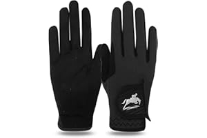 FINGER TEN Gants Cheval Equitation Femme Quotidien ÉQuestre Fille Paire De Valeur, Prise en Confortable Riders Trend Durable Et Respirante Filles Poney ExtÉRieur Mitts