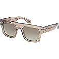 Tom Ford FAUSTO FT 0711 TRANSPARENT BROWN/GREEN 53/20/145 unisex Sunglasses