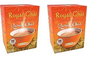 Royal Chai Premium Instant Tea, Karak Chai Sweetened (Pack of 2)