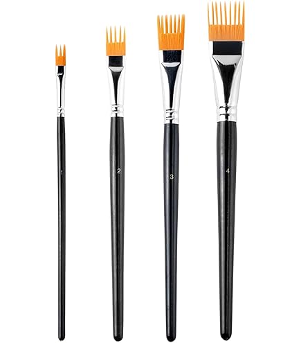 Pinceaux Traceur Extra Longs - 5 Pinceaux D'Artiste En Poils De Bœuf Pour Remplir Les Coins, Marquer, Tracer Les Contours Et Travailler Les Bords | Idéal Pour Aquarelle, Acrylique Et Huile