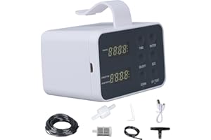 Buithafu Sistema de riego automático, riego de plantas para 15 plantas en macetas, kit de riego por goteo, volumen de agua ajustable, planta inteligente, dispositivo de agua para jardín, vacaciones,