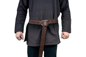 CosCool Cinturón medieval LARP Renacimiento Batalla Caballero Viking Battle Knight Cinturón Cuero PU