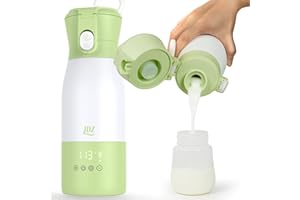 Scaldabiberon Portatile, JDZ Scalda Biberon Neonato Portatile 16000 mAh, Scaldabiberon Portatile Senza Fili 500ml, Scalda Biberon Neonato per Latte Materno e Acqua - Auto, Campeggio e Viaggi