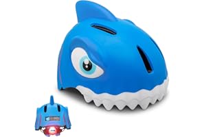 Crazy Safety Casque de vélo pour enfants | Casque enfants 2-7 ans pour vélo, skateboard, cyclisme, vélo de course, trottinette, rollers | Casque 3D animalier léger et ajustable 49-55 cm (Tigre Orange)