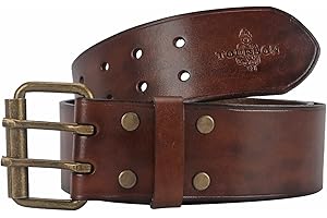 TOURBN TOURBON Deluxe Cowhide Leather Belt for DIY Workshop Tool Pouch Western Cowboy Mens Strap