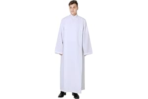 IvyRobes Front Wrap Weiß Geistlicher ALB Robe Gewänder der katholischen Priester der Kirche
