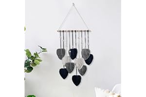 HNLMZ Arazzo da Parete in Macramè,Arazzi Tessuti a Mano in Stile Boemo,Arazzo Fatto a Mano Decorazione da Parete Per Soggiorno, Camera da Letto, Matrimonio, Decorazione Natalizia (Grigio)