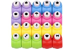 FANXIYA Set di 20 Perforatrici Decorative per Carta, Mini Perforatrici - per Perforare Forme di Fiori, Cuori, Stelle e Foglie per Scrapbooking, Bricolage, Biglietti e Album Fai-da-Te