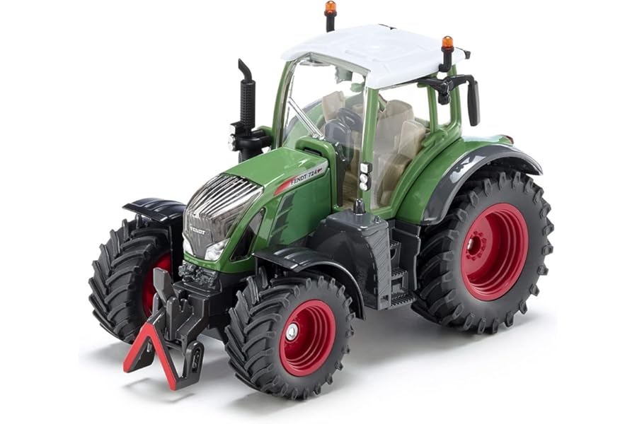 siku 3285, Fendt 724 Vario Tractor, 1:32, Metal,Plastic, Green, Ackermann steering and hitches