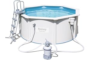 Bestway Piscine Hors-Sol Acier Hydrium 300 x 120 cm Blanc