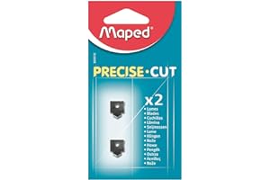 Maped - Lot de 2 Lames pour Massicot Precise Cut A4 - Lames de Rechange pour Rogneuse Maped Capacité de Coupe 5 Feuilles - Remplacement Facile - Pack de 2 Lames