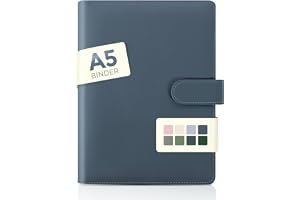SKYDUE A5-pärm, A5-ringpärm i konstläder för kontor, skola, resor