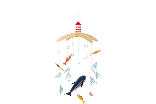 Small Foot Mobile Grand océan en Bois, Mobile 3D au Look Marin, idéal pour Les Jeunes Enfants et Les bébés, 12290