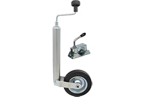 TRAILER PARTS4U NN - Ruota di supporto per rimorchio con morsetto di fissaggio, 150 kg, 48 mm, attacco per rimorchio roulotte
