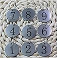 Sourcemall Stainless Steel Numbered Tags Key Tags ID Tags Numbered Key Rings (1-50)