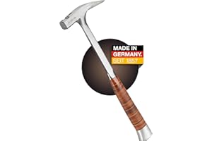 PICARD Ganzstahl-Latthammer lang | Zimmermannshammer mit magnetischem Nagelhalter | Hammer mit Ganzstahlstiel & Ledergriff | Werkzeug für Dachdecker, Zimmerer & Schreiner | Klauenhammer | 1124g, 413mm