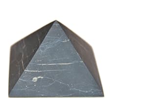 Karelian Heritage Genuine Shungite Pyramid, Highly Protective Healing Crystal Pyramid (6 cm (2.36 inches), Non-polished) PN04