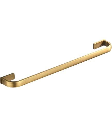 Porta Asciugamani Doppio Bisk Deco - Effetto Ottone Anticato, 67x14x7,5 Cm, Montaggio A Parete - 2