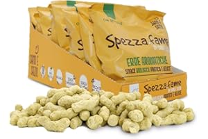 SANOESAZIO Sano e Sazio Snack Proteico Biologico alle Erbe Aromatiche - confezione da (8pz x 30g) - spezza fame pratico e veloce con Spirulina Naturale, senza conservanti, Biologico e prodotto in Italia