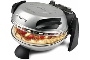 ‎G3 FERRARI G3 Ferrari elektrischer Pizzaofen Delizia G1000606 silber, bis 400 Grad mit feuerfestem Naturstein / Pizza und Fladen uvm. in 3 Minuten / G3 Ferrari die Nr. 1 der Pizzamaker /auch für Tisch und Garten