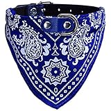 Ducomi® Maison Dog verstellbares Halsband mit Bandana, Zubehör für Hund und Katze, das Halstuch für Ihr Tier, blau 54