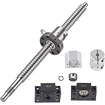 CNCMANS Kogelomloopspindel SFU1605 700 mm roestvrij staal opgerolde balschroef met BK12 / BF12 eindondersteuning, schroefkoppeling en DSG16H moederbehuizing CNC-onderdelen voor machines en