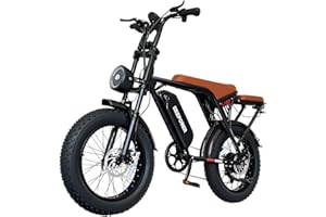 DEEPOWER V8 Bicicletta Elettrica, 20" Bicicletta Elettrica per Adulti, Batteria 48 V 13Ah/20Ah Rimovibile, Chilometraggio 80 KM(PAS), Luci Doppie, Bici Elettrica per Adulti