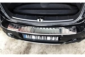 Recambo Protection de seuil de Chargement en Acier Inoxydable chromé Compatible avec Mini Countryman - 2010-2017 - avec Rebord - Qualité supérieure