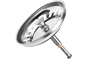 Dachiy Bouchon Evier Cuisine 81mm, Filtre Evier Cuisine Universel, Panier pour Bonde D'évier De Cuisine Crépine Universelle Acier Inoxydable, Bouchon Evier Cuisine Universel Crépine Cuisine