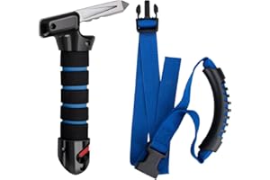 PCVANLEY Lot de 2 poignées de sécurité bleues pour voiture, poignée amovible multifonction, barre d'appui pour véhicule, aide à la mobilité pour personnes handicapées et âgées