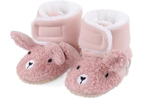 LACOFIA Scarpe Invernali da Bambina Stivaletti neonata con Suola Morbida Antiscivolo