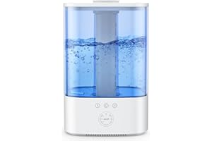 Humidificateur d'air bébé Maxcio, Humidificateur d'air à remplissage par le haut de 3,5 L facile à nettoyer, Humidificateur pour chambre à coucher, plantes, mode veille 28 dB, diffuseur d'arômes