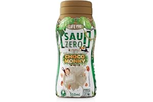 LIFE PRO NUTRITION Sauzero Zero Calories White Choco Monky 310ml | Bajo Contenido en Calorías y Grasas | Sirope para Postres | Delicioso Sabor Chocolate Blanco Exclusivo Life Pro