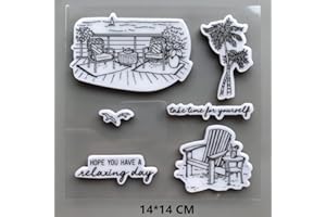 DZIXY 0 Spese di spedizione Oltre 15 EUR Sedia ad albero Timbri in gomma per la fabbricazione della carta Scrapbooking fai da te Album di sigilli Set per la decorazione del diario