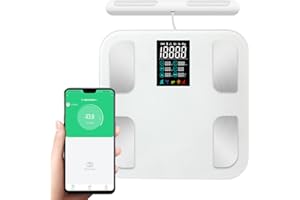 TECKZOON Báscula corporal inteligente, con 8 electrodos y sensores de mano, Báscula digital para grasa corporal, IMC & masa muscular, Analizador de 25 datos corporales hasta 180 kg/400 lbs