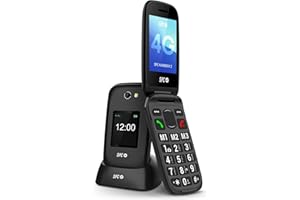 SPC Harmony 2 – Teléfono móvil para Personas Mayores | Teclas Grandes, 4G y Doble Pantalla antirrayaduras (2,8”+1,77”) | Botón SOS y Perfil Ice | Volumen 104dB y Compatible con audífonos, Negro