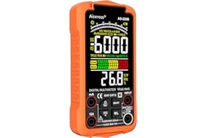 Aicevoos Multímetro Inteligente Recargable 6000 Conteos, Polimetro Digital con rango automático True RMS, Mide Corriente Voltaje Resistencia Continuidad Capacitancia Diodo Frecuencia