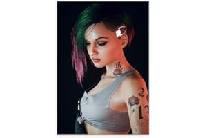 KANCAIGOU Cyberpunk Judy Alvarez Leinwanddrucke, Wandkunst, Poster, 20,6 x 45,7 cm, ungerahmt