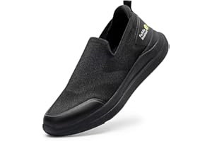 FitVille Mens Casual Slip On Trainers Extra Wide Fit Loafers Breathable Sneaker Comfortable Walking Shoes