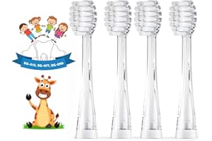 Końcówki Wymienne do Elektrycznych Szczoteczek do Zębów Seago Pakiet 4 Miękkie Włosie dla Serii SG-G513, SG-977, dla Małych Dzieci od 6 Miesięcy do 4 lat