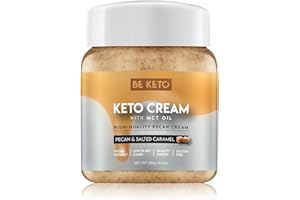 BE KETO BeKeto Keto Crema de nueces y caramelo salado con aceite MCT para untar a base de plantas para alimentos veganos Keto sin gluten, 250 g
