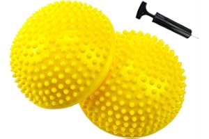 RANCER 2er-Set Therapie Balance Igel mit Luftpumpe, Balance-Igel Set, Fitness Halbkugel Trittstein Gymnastik Yoga Balance-Kugel für Kinder & Erwachsene, Versch Balanceübungen