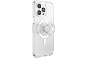 PopSockets: PopCase PlantCore pour MagSafe - Coque à base de plantes pour iPhone 14 Pro Max avec un Support et Poignée PopGrip Slide Repositionnable avec Top interchangeable - Clear