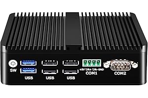 KingnovyPC 4K Output Firewall Micro Appliance, 4 Port i225-V B3 2.5G LAN Fanless Mini PC Celeron N100, No DDR4 No SSD, 6* USB, HDMI, DP, Ethernet AES-NI VPN Router Support pfsense Openwrt, Wifi Slot