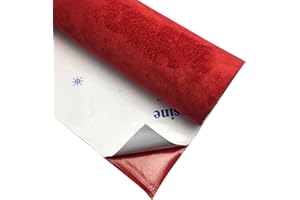 KMDZDZGS Self-adhesive car interior adhesive, Suede look car wrap Car Interior Upholstery, High elastic automotive film interior, Suitable for furniture, sofas, car interiors (red, 20 x 149 cm)