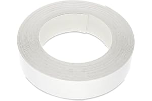 WOODPRESS 22mm Bordatura in Melammina Bianca Perlato, Nastro Impiallacciato Pre-Incollato - Rotolo di 7,5 m - Stira il Nastro per un'Applicazione Facile Fai-da-Te – Coprirà il Bordo di un Pannello MDF Standard