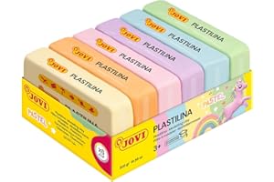 Jovi Pack de plastilina de 300 gramos, 6 unidades, multicolor pastel (70/6P), color, a partir de 2 años.